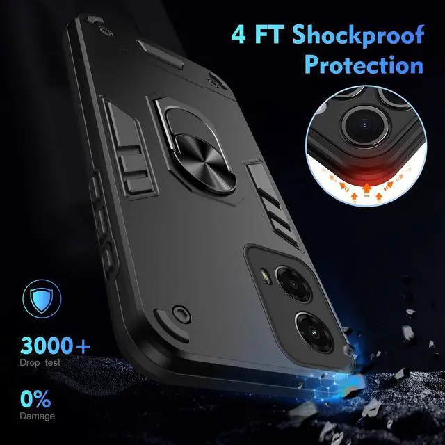 Alt view image 4 of 7 - TYJKeJi Case with Stander Case Shockproof Case For Moto G 5G 2024 (Black)