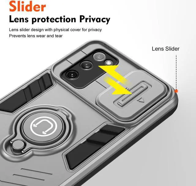 Alt view image 4 of 7 - TYJKeJi Case with Stander Back Cover Case For Samsung Galaxy S20 FE (Gray)