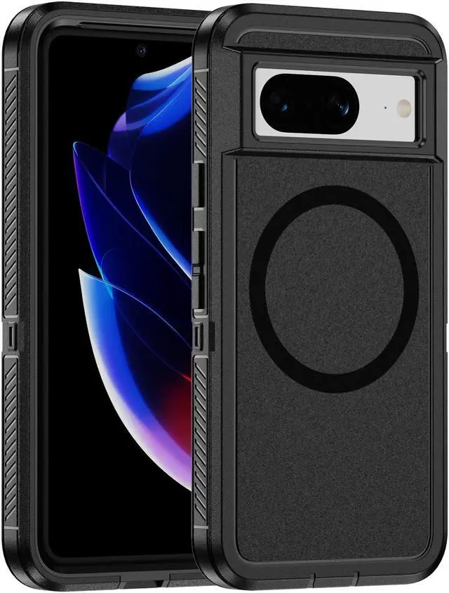 Main image of TYJKeJi Case Shockproof Luxury Wireless Charging Supported Case For Google Pixel 8 (Black)