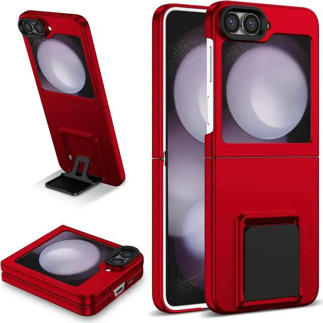 Main image of TYJKeJi Case with Stander Cover Case For Samsung Galaxy Z Flip 6 For Samsung Galaxy Z Flip6 (Red)