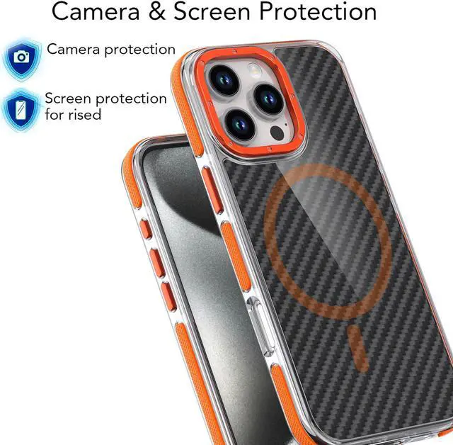 Alt view image 6 of 7 - TYJKeJi Case Wireless Charging Supported Cover Phone Case For iPhone 15 Pro Max (6.7inch) (Gray)