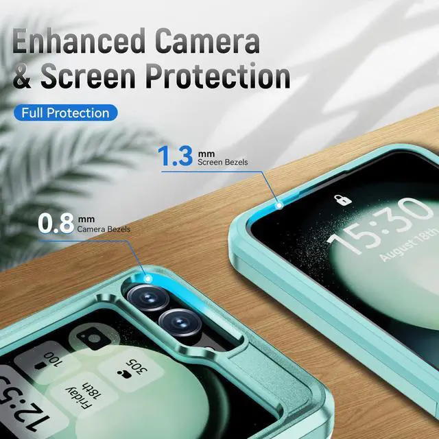 Alt view image 5 of 7 - TYJKeJi Case Cover Case For Samsung Galaxy Z Flip6 For Samsung Galaxy Z Flip 6 (Green)