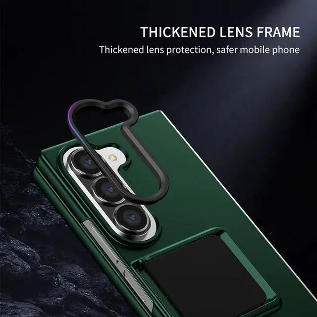 Alt view image 6 of 7 - TYJKeJi Case with Stander Cover Case For Samsung Galaxy Z Fold 6 For Samsung Galaxy Z Fold6 (Green)