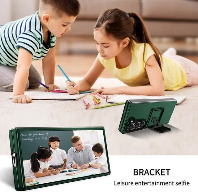 Alt view image 7 of 7 - TYJKeJi Case with Stander Cover Case For Samsung Galaxy Z Fold 6 For Samsung Galaxy Z Fold6 (Green)