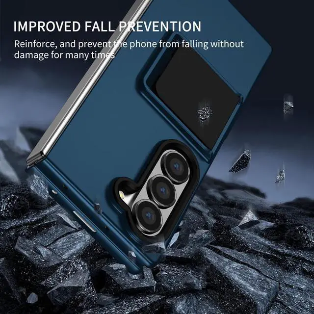 Alt view image 5 of 7 - TYJKeJi Case with Stander Cover Case For Samsung Galaxy Z Fold 6 For Samsung Galaxy Z Fold6 (Blue)