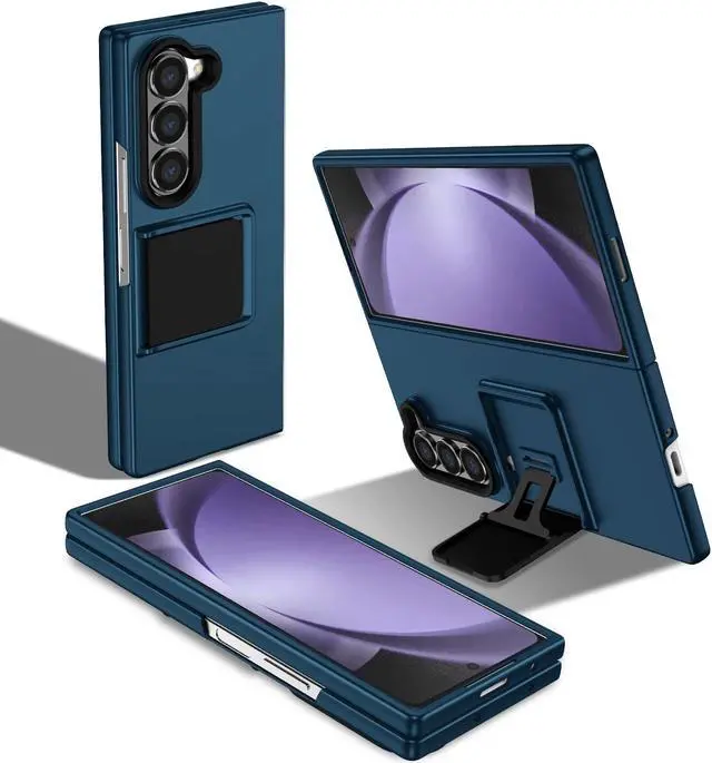 Main image of TYJKeJi Case with Stander Cover Case For Samsung Galaxy Z Fold 6 For Samsung Galaxy Z Fold6 (Blue)