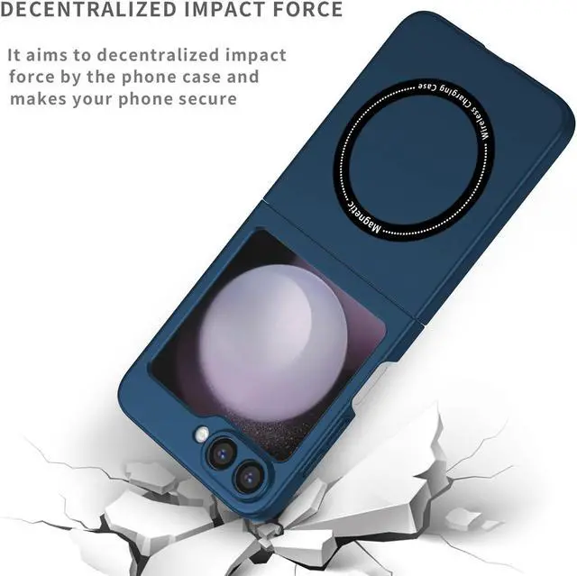 Alt view image 3 of 7 - TYJKeJi Case Back Cover Case For Samsung Galaxy Z Flip 6 For Samsung Galaxy Z Flip6 (Blue)