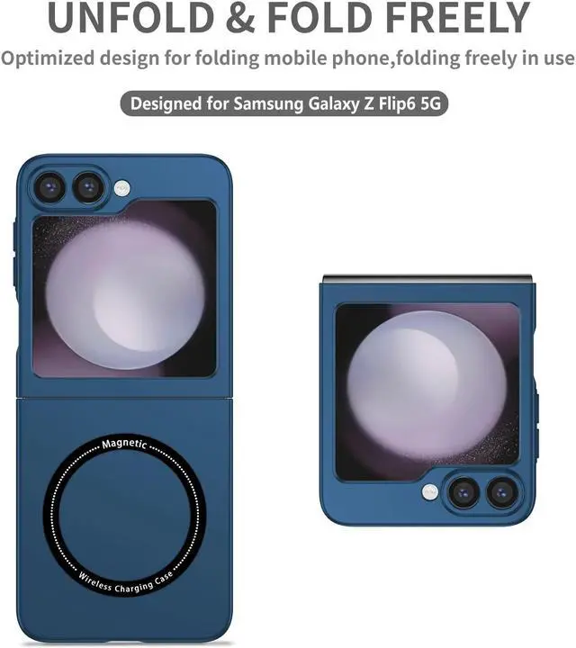 Alt view image 2 of 7 - TYJKeJi Case Back Cover Case For Samsung Galaxy Z Flip 6 For Samsung Galaxy Z Flip6 (Blue)