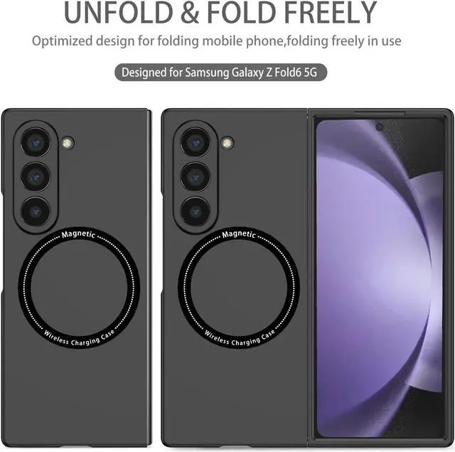 Alt view image 2 of 7 - TYJKeJi Case Back Cover Case For Samsung Galaxy Z Fold 6 For Samsung Galaxy Z Fold6 (Black)