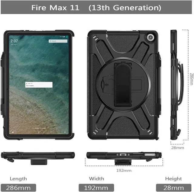 Alt view image 3 of 7 - TYJKeJi Case Protective Cover Stander Case for Fire Max 11 inch (2023 Release 13th Generation)