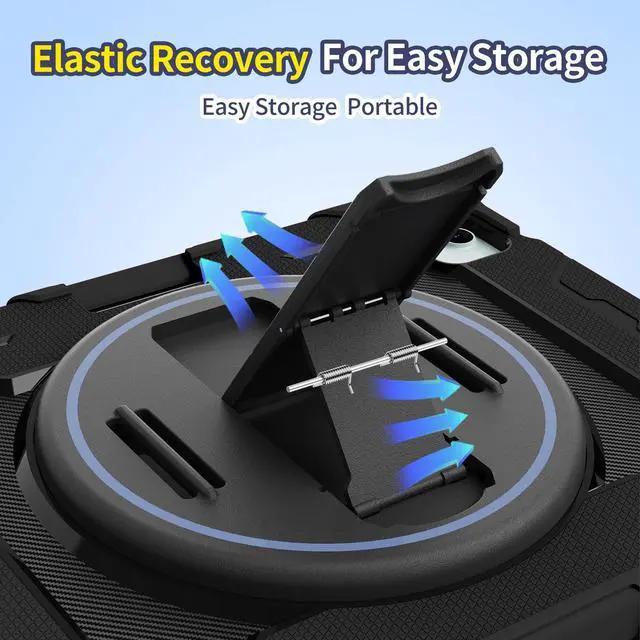 Alt view image 5 of 7 - TYJKeJi Case Fashion Protective Case Stander Case for iPad Air 11 Inch 2024 (Black)