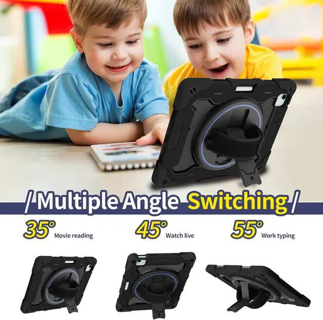 Alt view image 2 of 7 - TYJKeJi Case Fashion Protective Case Stander Case for iPad Air 11 Inch 2024 (Black)