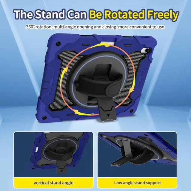 Alt view image 3 of 7 - TYJKeJi Case Fashion Protective Case Stander Case for iPad Air 13 Inch 2024 (Blue)