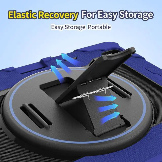 Alt view image 5 of 7 - TYJKeJi Case Fashion Protective Case Stander Case for iPad Air 13 Inch 2024 (Blue)