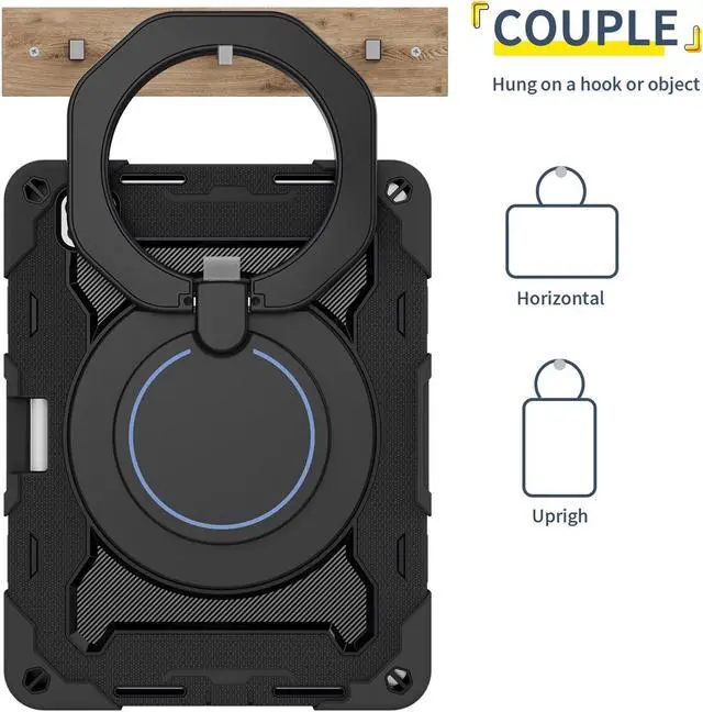 Alt view image 5 of 7 - TYJKeJi Case Fashion Protective Case Stander Case for iPad Pro 11 Inch 2024 (Black)