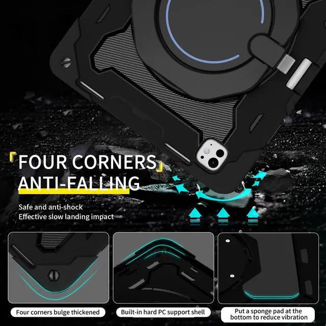 Alt view image 5 of 7 - TYJKeJi Case Fashion Protective Case Stander Case for iPad Pro 13 Inch 2024 (Black)