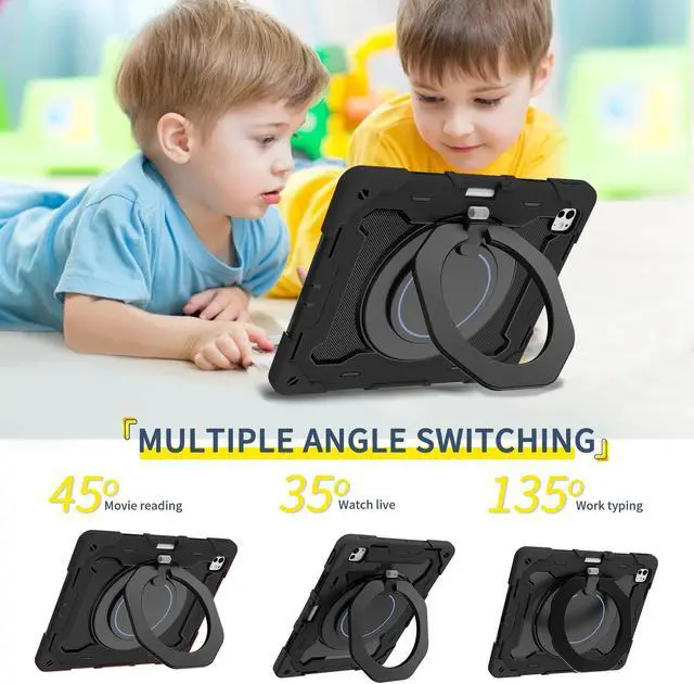 Alt view image 4 of 7 - TYJKeJi Case Fashion Protective Case Stander Case for iPad Pro 13 Inch 2024 (Black)