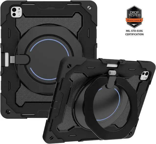 Main image of TYJKeJi Case Fashion Protective Case Stander Case for iPad Pro 13 Inch 2024 (Black)