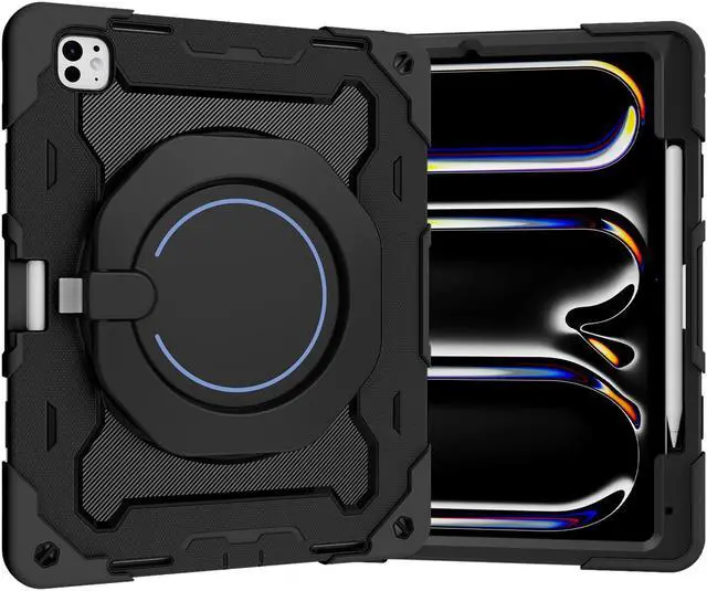 Alt view image 2 of 7 - TYJKeJi Case Fashion Protective Case Stander Case for iPad Pro 13 Inch 2024 (Black)