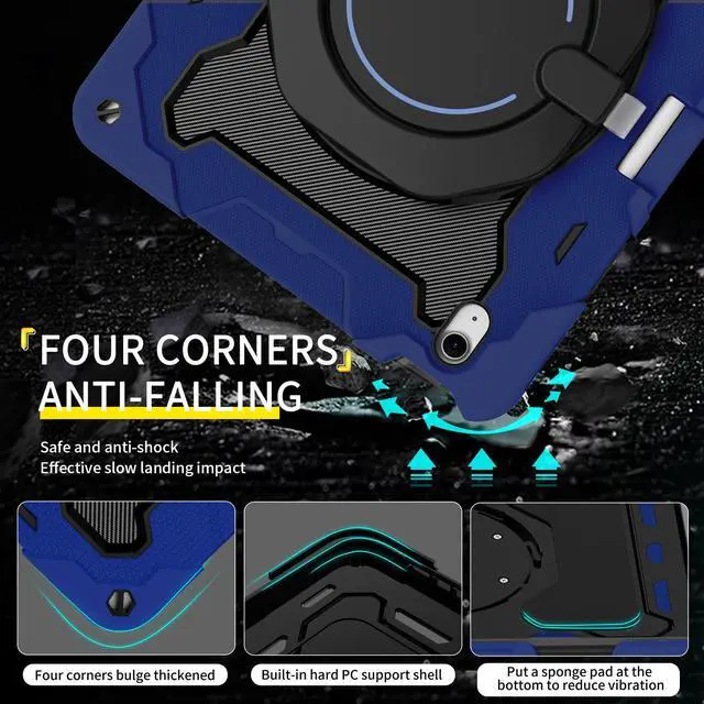 Alt view image 5 of 7 - TYJKeJi Case Fashion Protective Case with Stander Case for iPad Air 13 Inch 2024 (Blue)