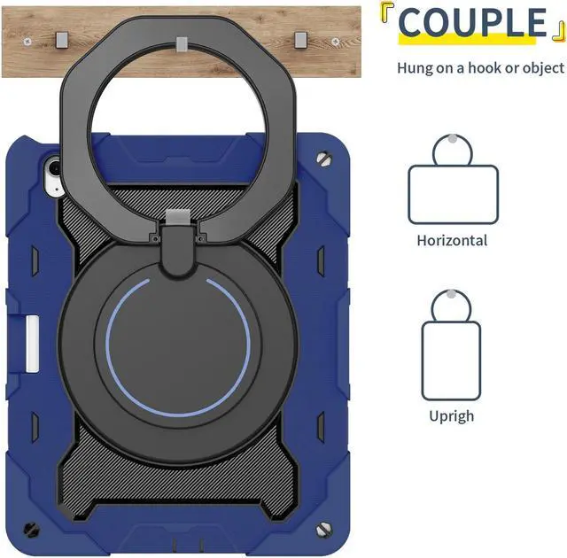 Alt view image 6 of 7 - TYJKeJi Case Fashion Protective Case with Stander Case for iPad Air 13 Inch 2024 (Blue)