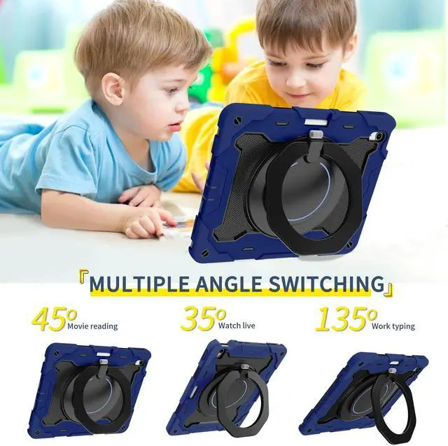 Alt view image 4 of 7 - TYJKeJi Case Fashion Protective Case with Stander Case for iPad Air 13 Inch 2024 (Blue)