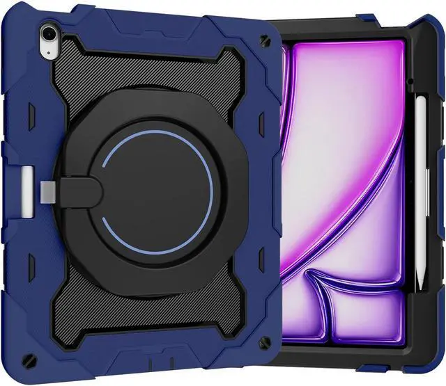 Alt view image 2 of 7 - TYJKeJi Case Fashion Protective Case with Stander Case for iPad Air 13 Inch 2024 (Blue)