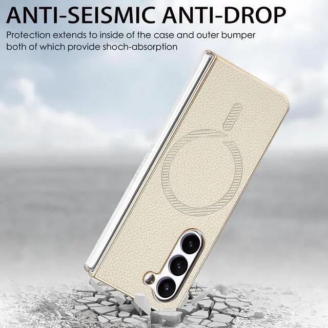 Alt view image 6 of 7 - TYJKeJi Case Back Cover Case For Samsung Galaxy Z Fold 6 For Samsung Galaxy Z Fold6 (Khaki)