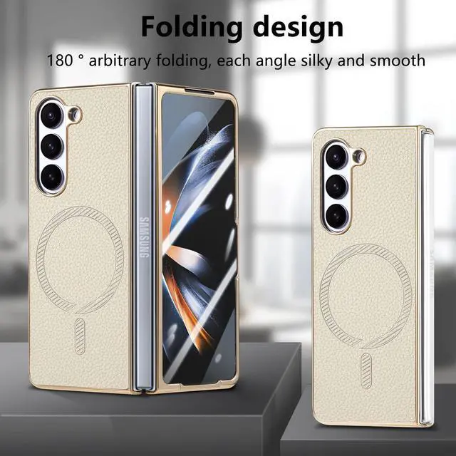 Alt view image 3 of 7 - TYJKeJi Case Back Cover Case For Samsung Galaxy Z Fold 6 For Samsung Galaxy Z Fold6 (Khaki)