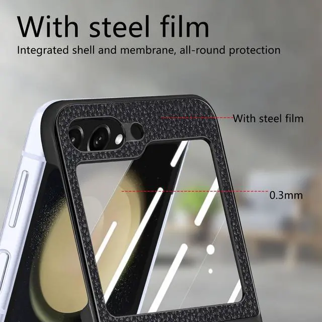 Alt view image 4 of 7 - TYJKeJi Case Back Cover Case For Samsung Galaxy Z Flip 6 For Samsung Galaxy Z Flip6 (Black)