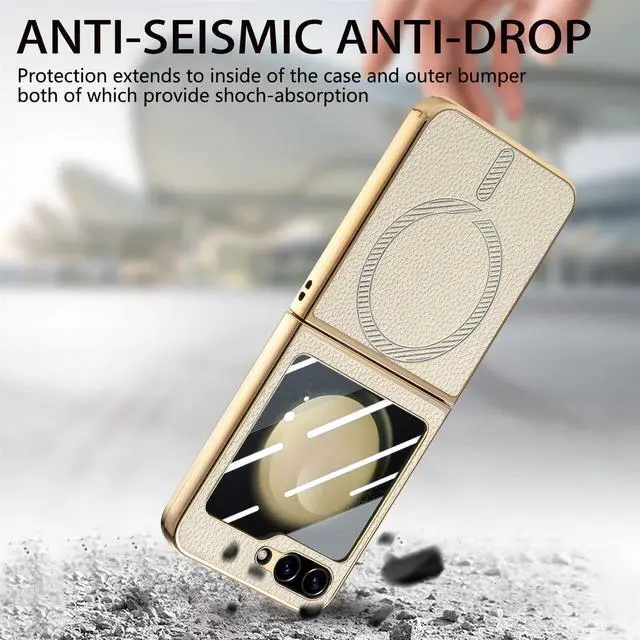 Alt view image 3 of 7 - TYJKeJi Case Back Cover Case For Samsung Galaxy Z Flip 6 For Samsung Galaxy Z Flip6 (Khaki)