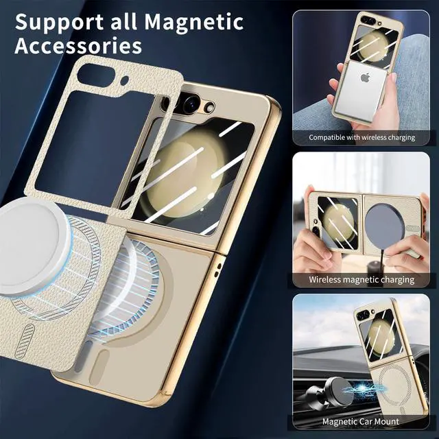 Alt view image 6 of 7 - TYJKeJi Case Back Cover Case For Samsung Galaxy Z Flip 6 For Samsung Galaxy Z Flip6 (Khaki)