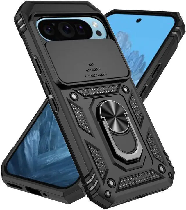 Alt view image 2 of 7 - TYJKeJi Case with Stander Back Cover Case For Google Pixel 9 Pro /  For Google Pixel9 (6.3inch) (Black)