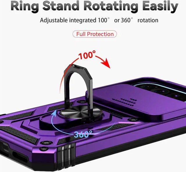 Alt view image 7 of 7 - TYJKeJi Case with Stander Back Cover Case For Google Pixel 9 Pro /  For Google Pixel9 (6.3inch) (Purple)
