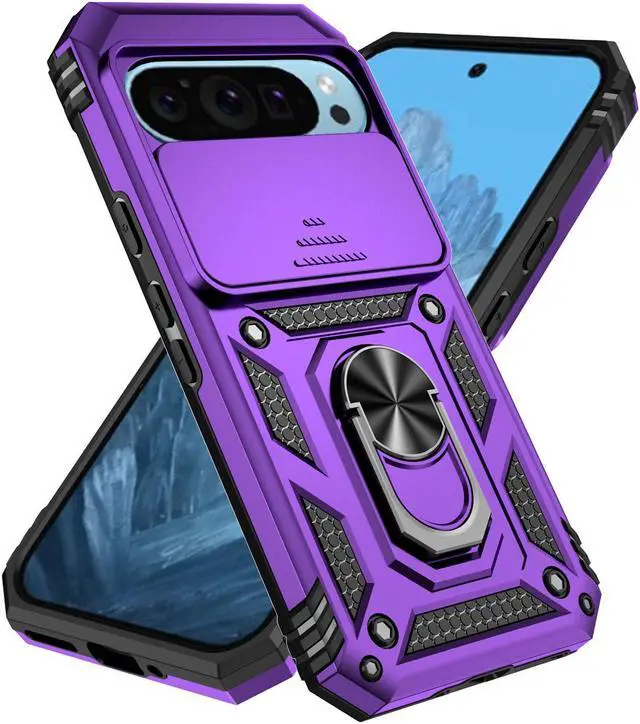 Alt view image 2 of 7 - TYJKeJi Case with Stander Back Cover Case For Google Pixel 9 Pro /  For Google Pixel9 (6.3inch) (Purple)