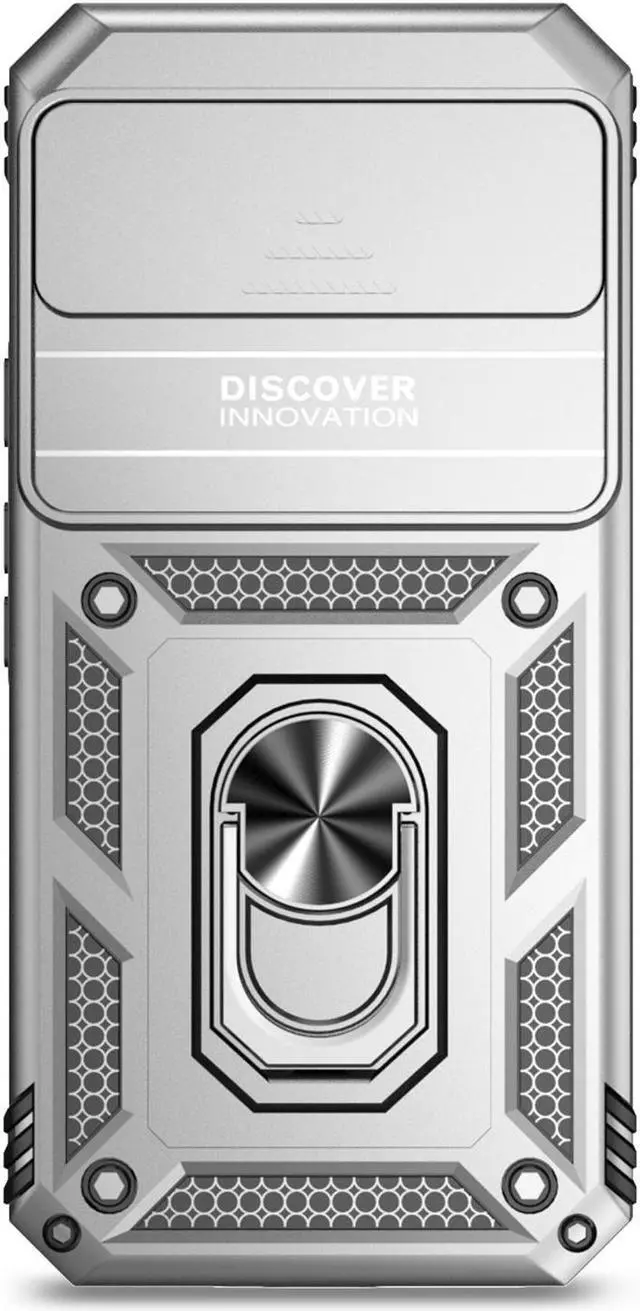 Alt view image 6 of 7 - TYJKeJi Case with Stander Back Cover Case For Google Pixel 9 Pro XL (6.8inch) (Silver)