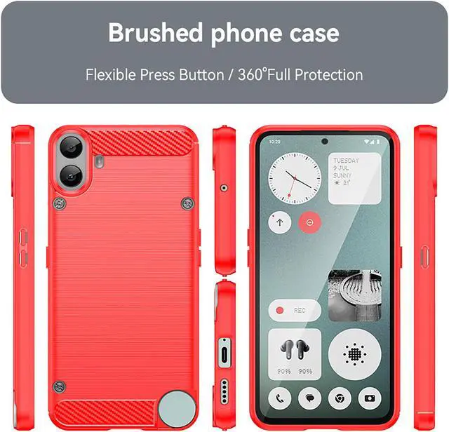 Alt view image 2 of 7 - TYJKeJi Case Back Cover Ultra Thin Case For Nothing CMF Phone 1 (Red)