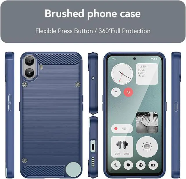 Alt view image 2 of 7 - TYJKeJi Case Back Cover Ultra Thin Case For Nothing CMF Phone 1 (Blue)