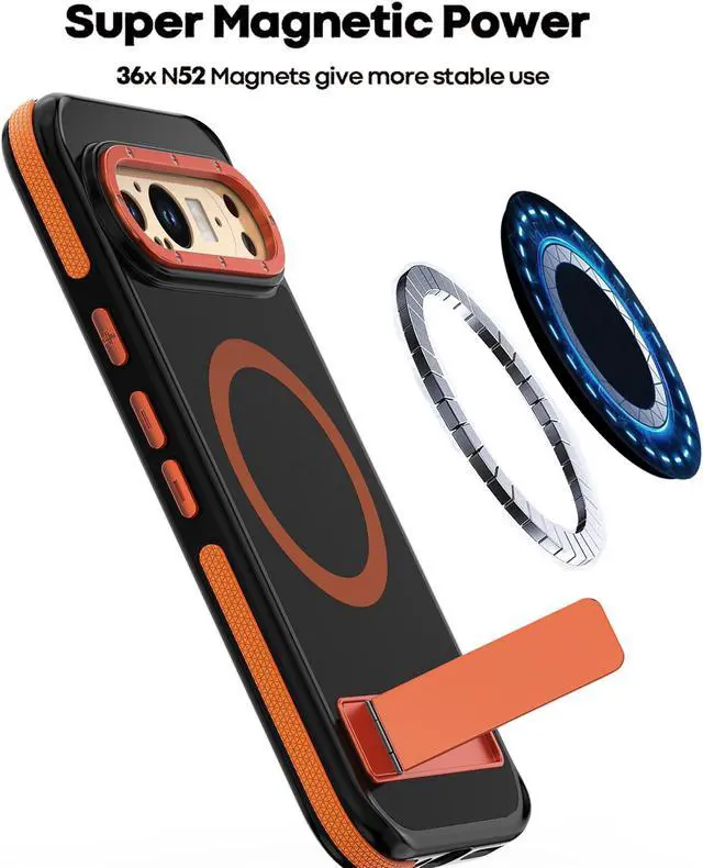 Alt view image 5 of 7 - TYJKeJi Case with Stander Cover Case For Google Pixel 9 Pro XL (6.8inch) (Blue)