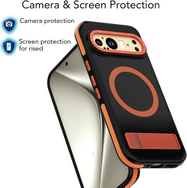 Alt view image 3 of 7 - TYJKeJi Case with Stander Cover Case For Google Pixel 9 Pro XL (6.8inch) (Blue)