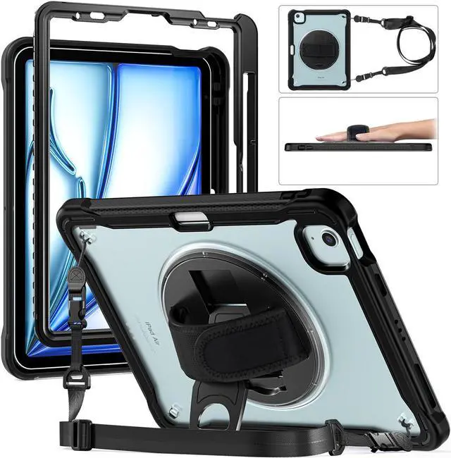 Main image of TYJKeJi Case Fashion Protective Case with Stander Case for iPad Air 11 Inch 2024 (Black)