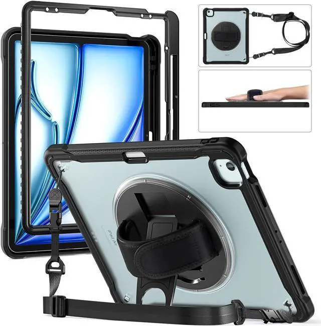 Main image of TYJKeJi Case Fashion Protective Case with Stander Case for iPad Air 13 Inch 2024 (Black)