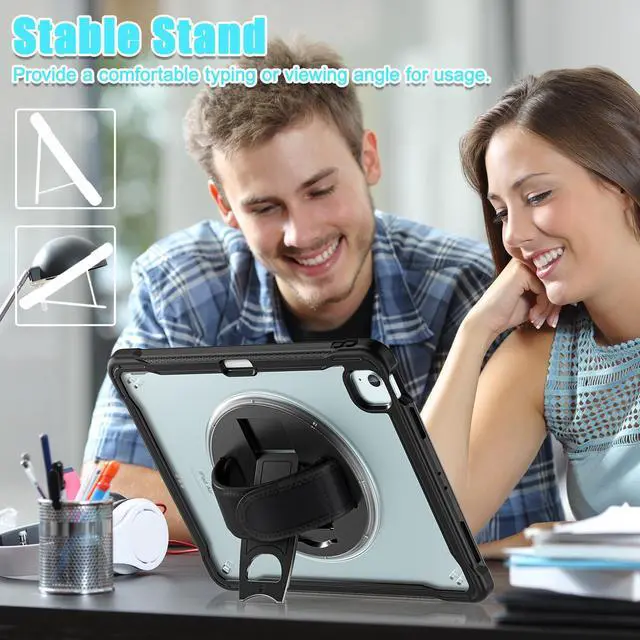 Alt view image 2 of 7 - TYJKeJi Case Fashion Protective Case with Stander Case for iPad Air 13 Inch 2024 (Black)