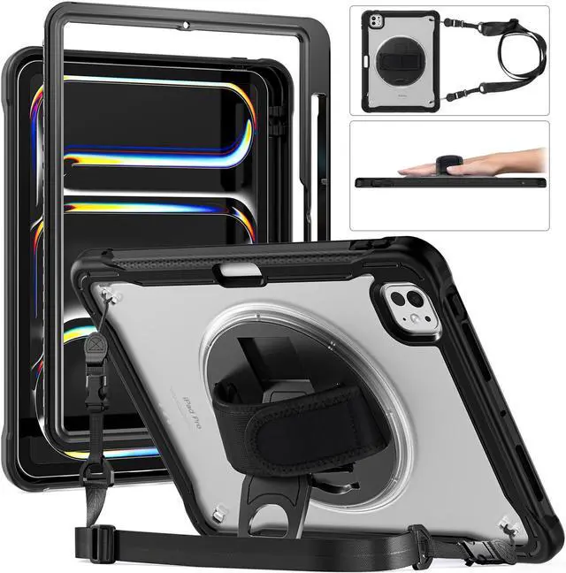 Main image of TYJKeJi Case Fashion Protective Case with Stander Case for iPad Pro 11 Inch 2024 (Black)