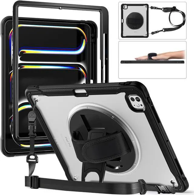 Main image of TYJKeJi Case Fashion Protective Case with Stander Case for iPad Pro 13 Inch 2024 (Black)