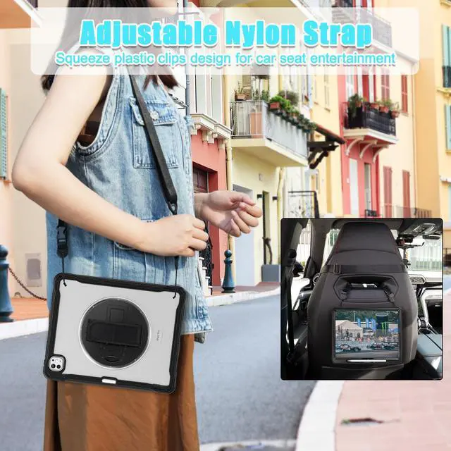 Alt view image 4 of 7 - TYJKeJi Case Fashion Protective Case with Stander Case for iPad Pro 13 Inch 2024 (Black)