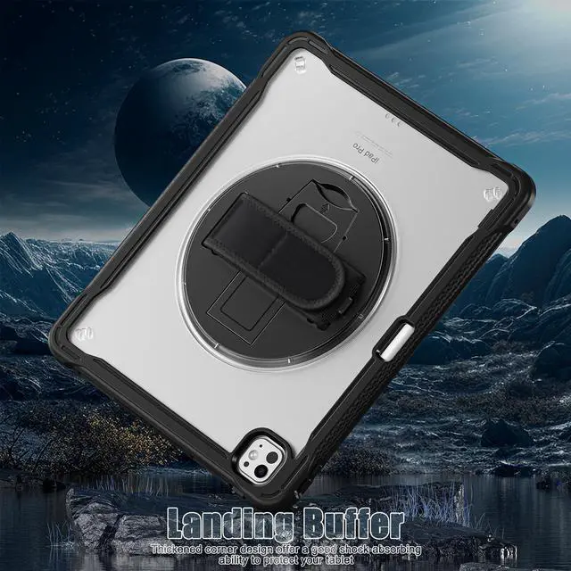 Alt view image 7 of 7 - TYJKeJi Case Fashion Protective Case with Stander Case for iPad Pro 13 Inch 2024 (Black)