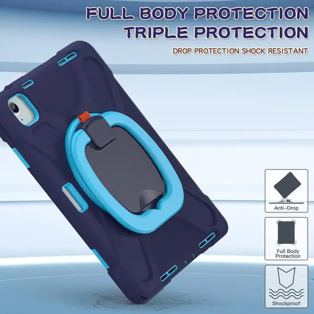 Alt view image 6 of 7 - TYJKeJi Case Fashion Protective Case with Stander Case for iPad Air 11 Inch 2024 (Dark Blue)