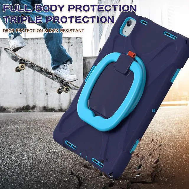 Alt view image 5 of 7 - TYJKeJi Case Fashion Protective Case with Stander Case for iPad Air 11 Inch 2024 (Dark Blue)