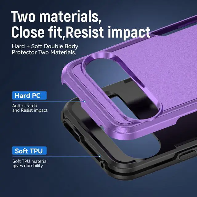 Alt view image 6 of 7 - TYJKeJi Case Fashion Cover Case For Google Pixel 9 (6.3inch) / For Google Pixel 9 Pro (6.3inch) (Purple)